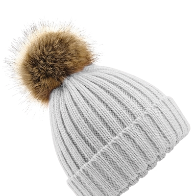 Picture of Beechfield Fur Pom Pom Chunky Beanies