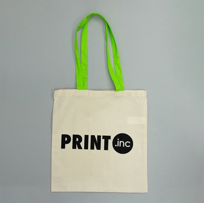 Picture of Screen Printed Contrast Handle Tote Bags