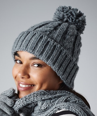 Picture of Beechfield Cable Knit Melange Beanies