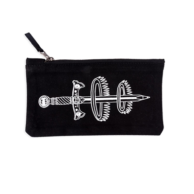 Picture of Small Screen Printed Canvas Grab Pouch Bags