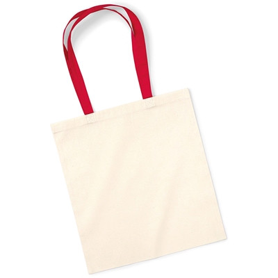 Picture of Screen Printed Contrast Handle Tote Bags