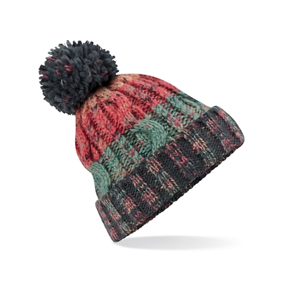 Picture of Beechfield Corkscrew Pom Pom Chunky Beanies