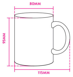 Diagram of a mug sizing