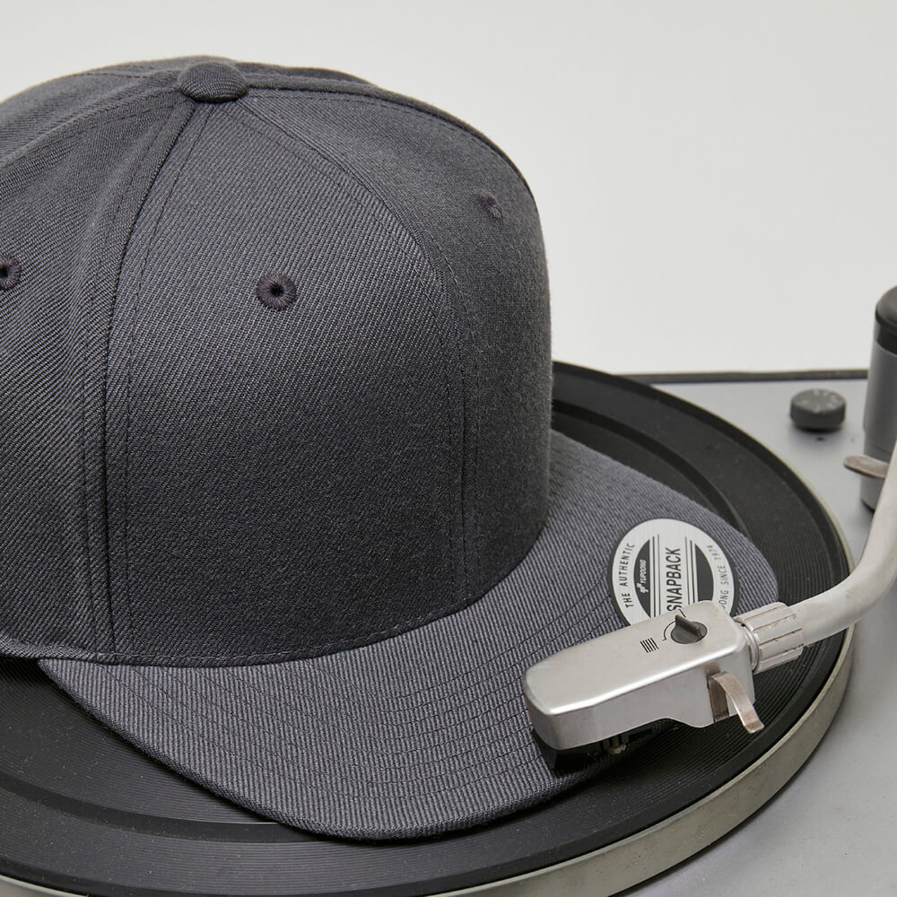image of a cap on a turntable