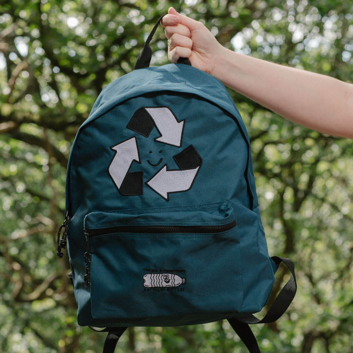 Image of an embroidered backpack