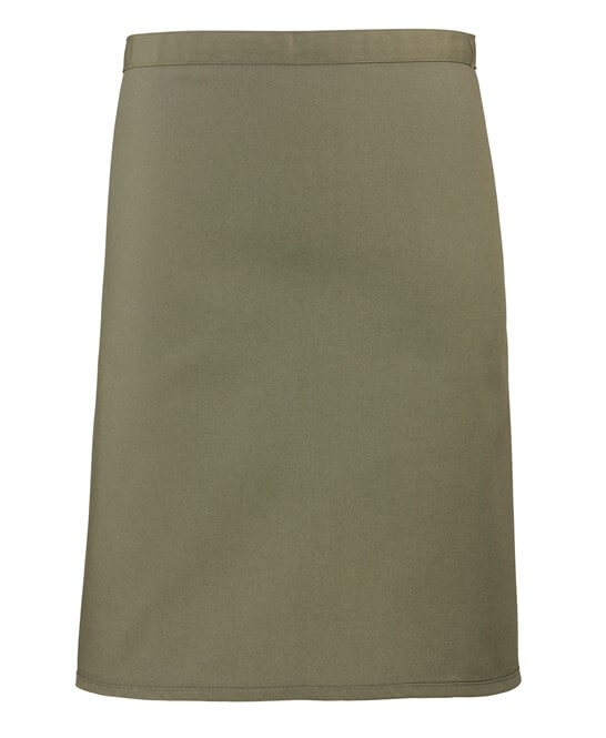 image of olive mid length apron